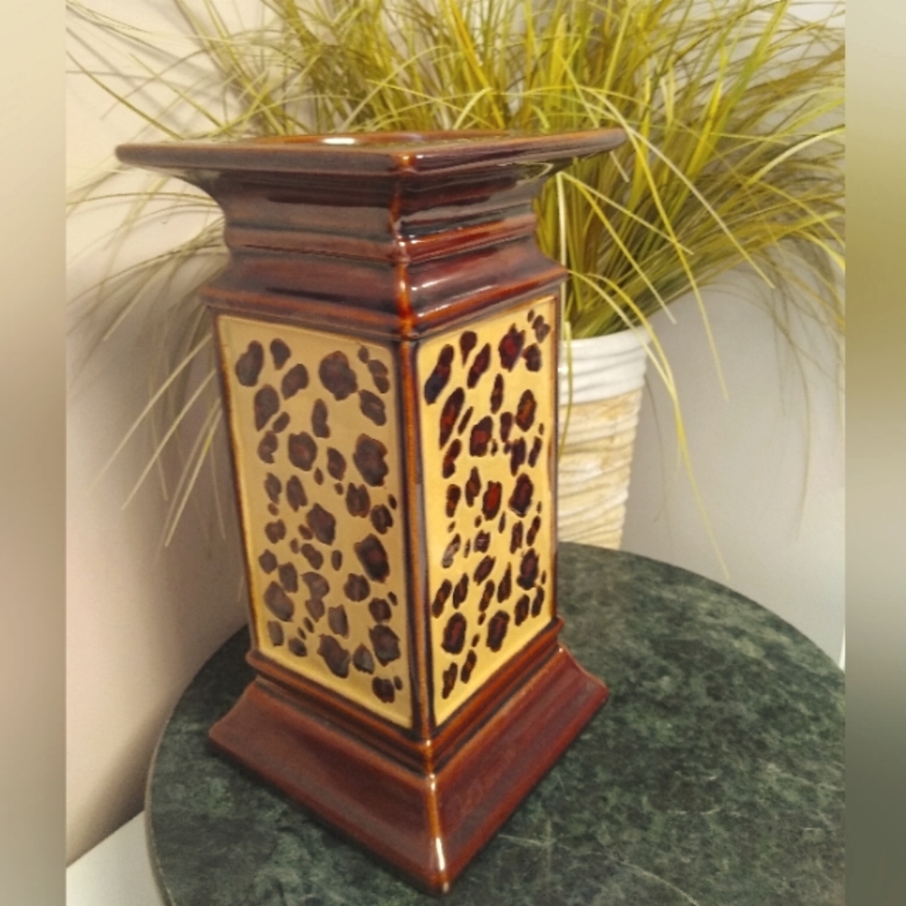 Gorgeous Ceramic Candleholder, over 9" High